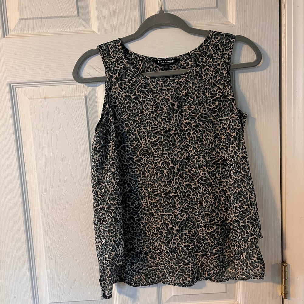 Leopard print sheer shirt